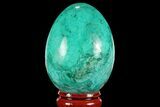 Polished Chrysocolla Egg - Peru #95667-1